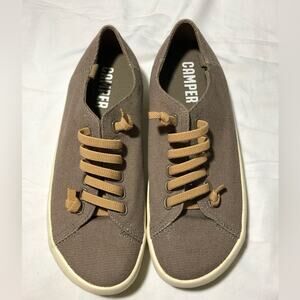 Camper womens 40 (us9) peu rambla recycled canvas slip on sneakers elastic laces